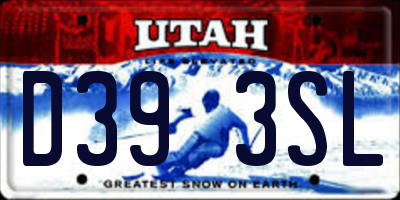 UT license plate D393SL