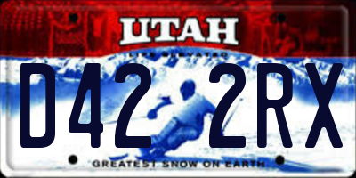 UT license plate D422RX