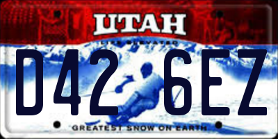 UT license plate D426EZ