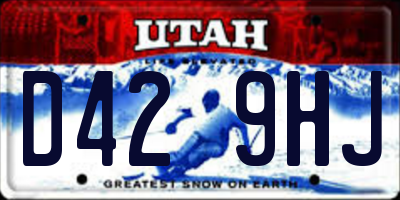 UT license plate D429HJ
