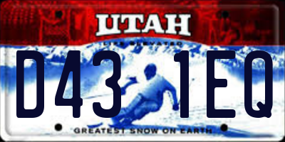 UT license plate D431EQ