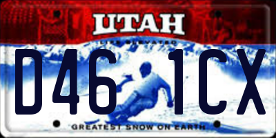 UT license plate D461CX