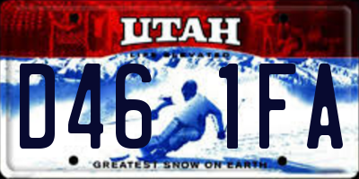 UT license plate D461FA