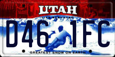 UT license plate D461FC