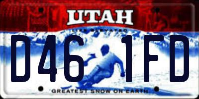 UT license plate D461FD