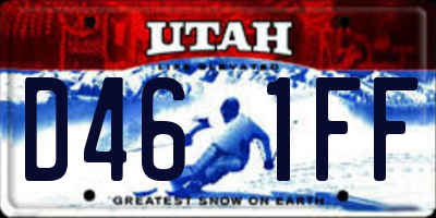 UT license plate D461FF
