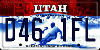 UT license plate D461FL