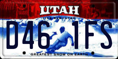 UT license plate D461FS