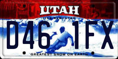 UT license plate D461FX