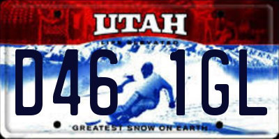 UT license plate D461GL