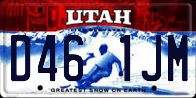 UT license plate D461JM