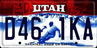 UT license plate D461KA