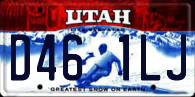 UT license plate D461LJ