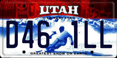 UT license plate D461LL