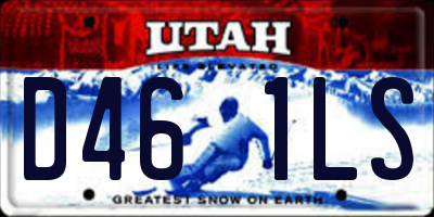UT license plate D461LS
