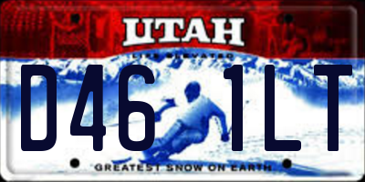 UT license plate D461LT