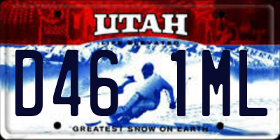 UT license plate D461ML