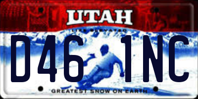 UT license plate D461NC