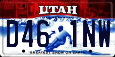 UT license plate D461NW