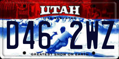 UT license plate D462WZ
