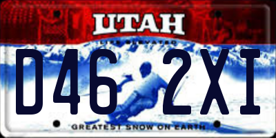 UT license plate D462XI