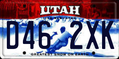 UT license plate D462XK