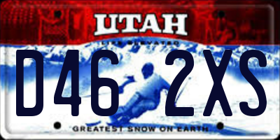 UT license plate D462XS