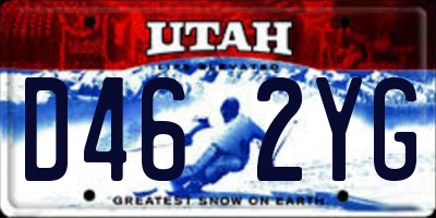 UT license plate D462YG