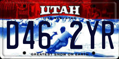 UT license plate D462YR