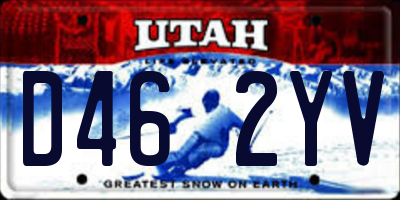 UT license plate D462YV