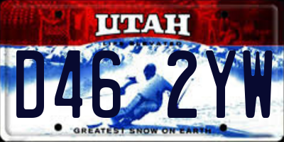 UT license plate D462YW