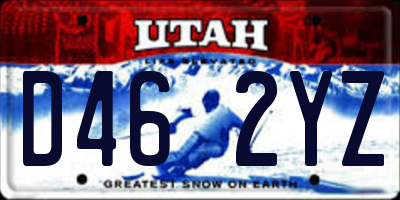 UT license plate D462YZ