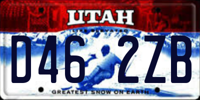 UT license plate D462ZB
