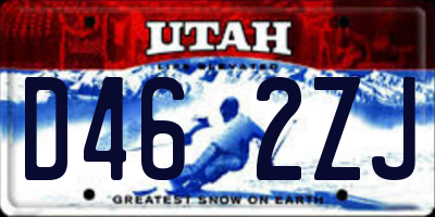 UT license plate D462ZJ