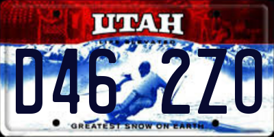 UT license plate D462ZO
