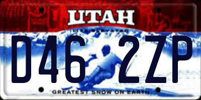 UT license plate D462ZP