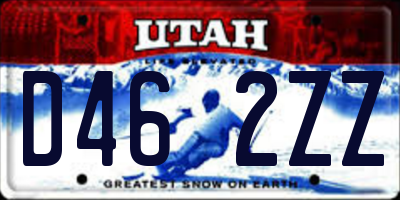 UT license plate D462ZZ