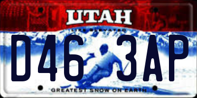 UT license plate D463AP