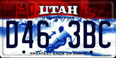 UT license plate D463BC