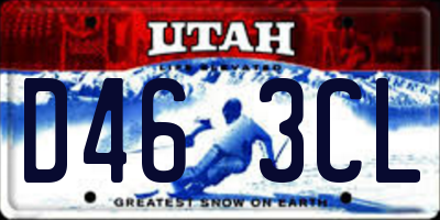 UT license plate D463CL