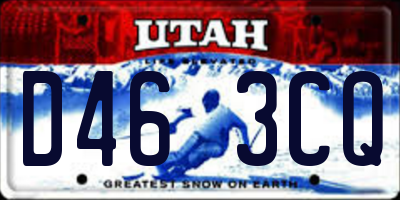 UT license plate D463CQ