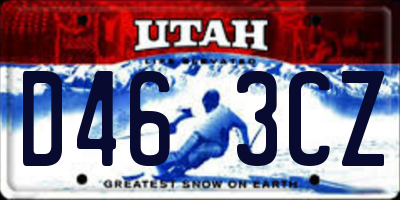UT license plate D463CZ