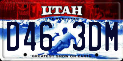 UT license plate D463DM