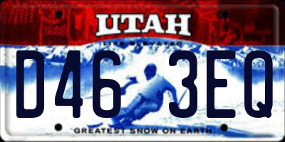 UT license plate D463EQ