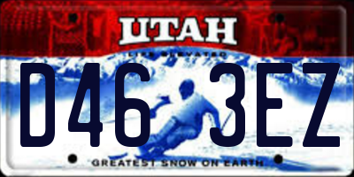 UT license plate D463EZ