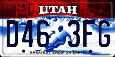UT license plate D463FG