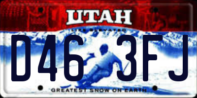 UT license plate D463FJ
