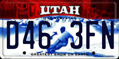 UT license plate D463FN