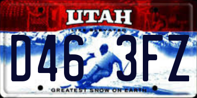 UT license plate D463FZ