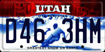 UT license plate D463HM